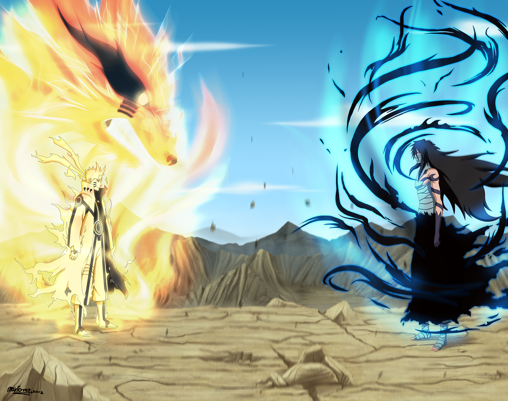 Animasi Bergerak Naruto Kyubi Vs Sasuke Devil