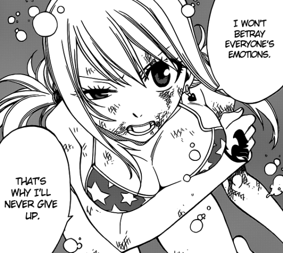 [Fairy Tail] Chapter 291 - Lucy vs Minerva: Naval Battle Lucy-will-not-give-up-e1342178422102