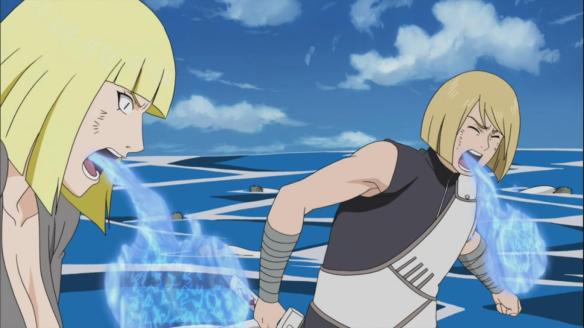Darui vs Kinkaku and Ginkaku – Naruto Shippuden 269 Samui-and-atsus-soul-are-shown