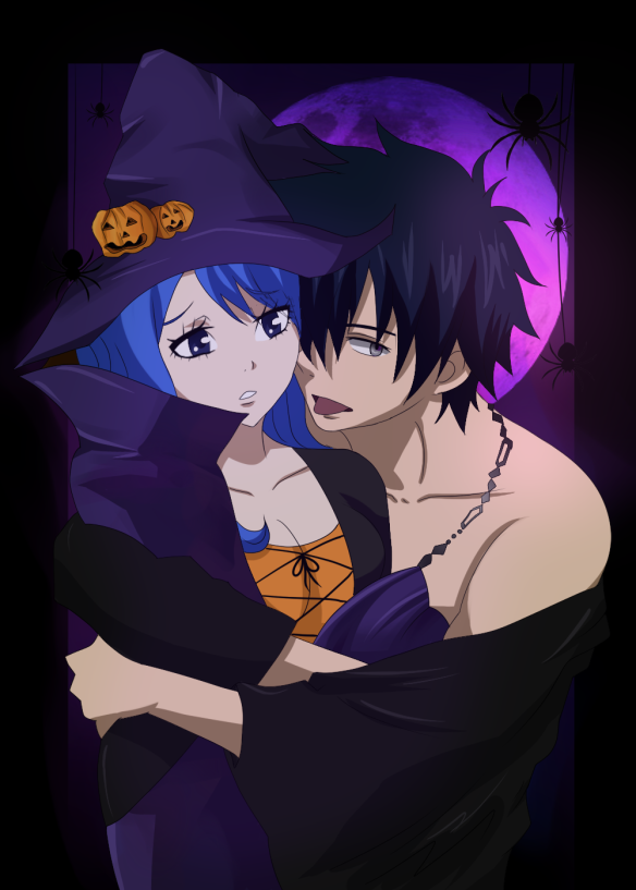[Fairy Tail] Greets you a  Happy Halloween! Fairy_tail__gruvia_halloween_by_95tifany-d5i45r6