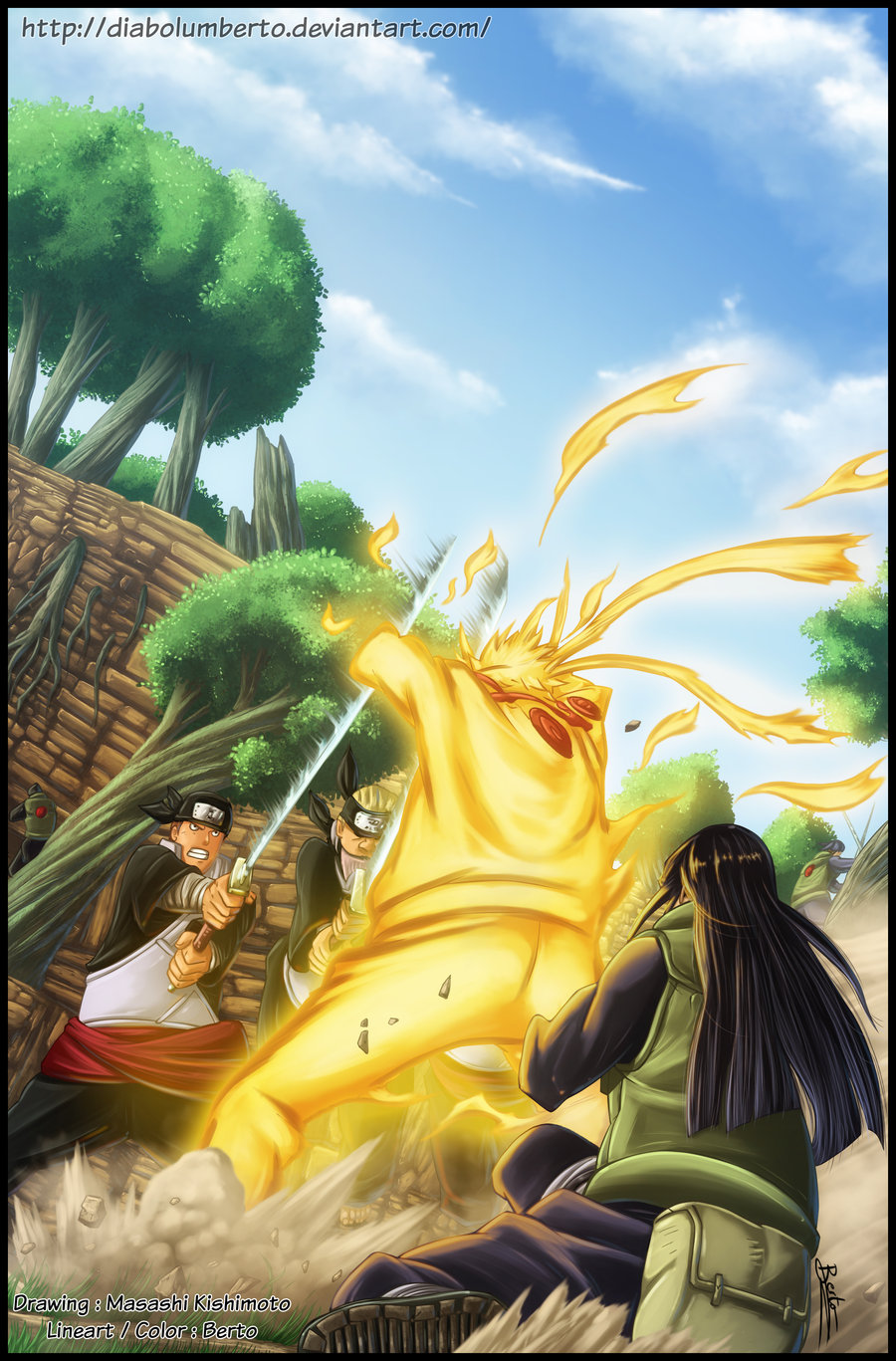 Naruto Saves Hinata Naruto 558 Daily Anime Art