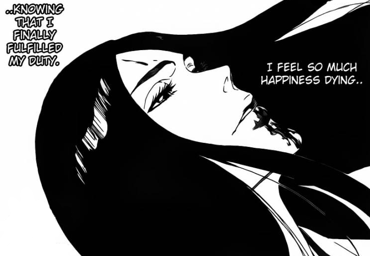 Unohana's happy for dying