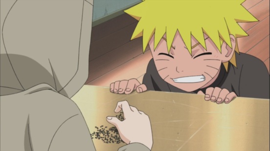 Naruto talks to Shino