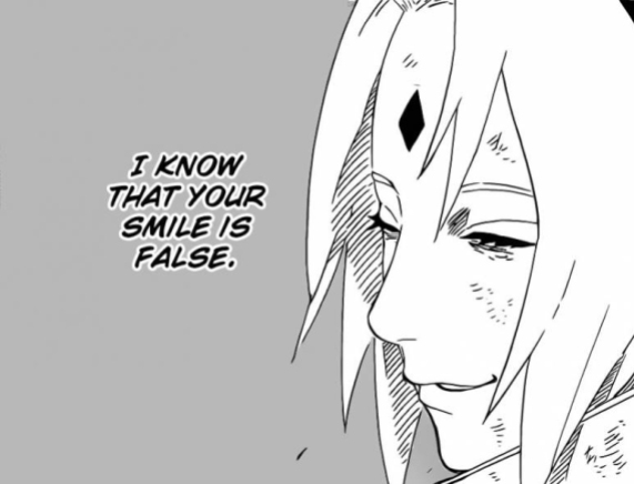 Sakura knows Sai's smiles are fake