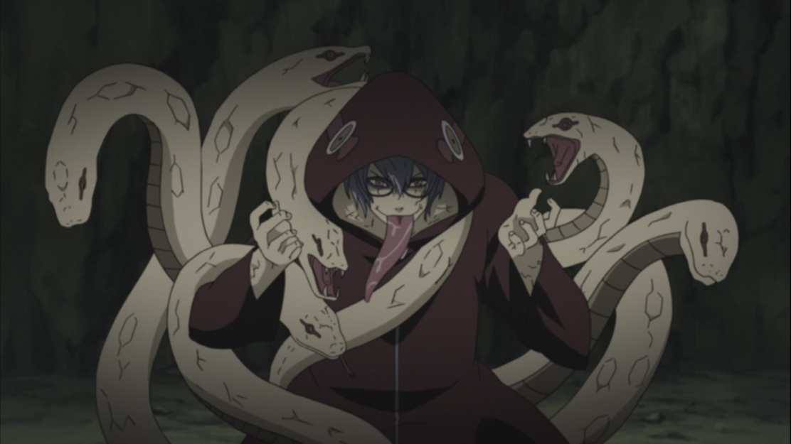 Kabuto gets ready to fight