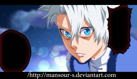 Bleach 593 Toshiro's face by Mansour