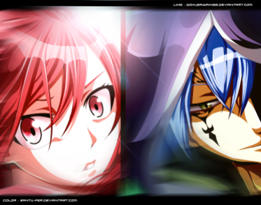 Fairy Tail 416 Erza and Jellal by santu-fer