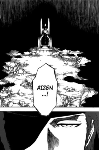 Aizen arrives infront of all