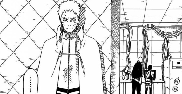 Naruto listens to Sarada and Suigetsu