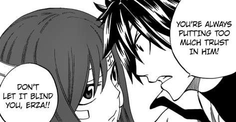 Gray and Erza argue