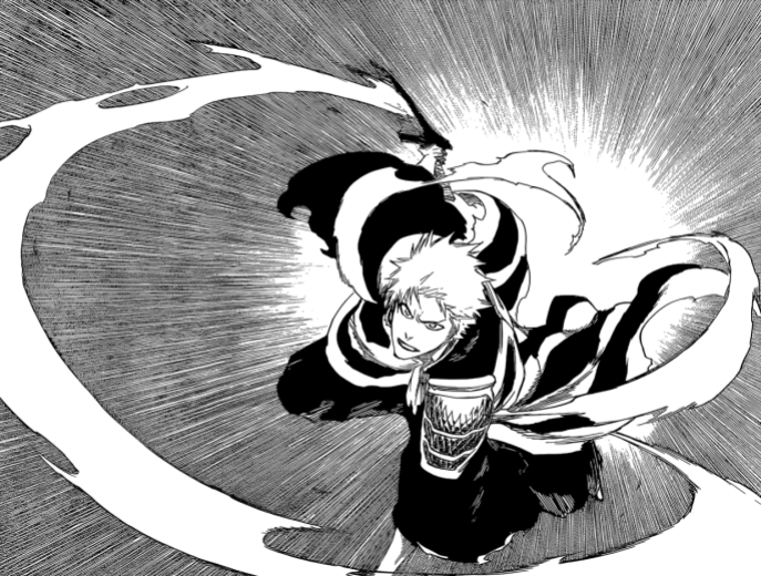 Ichigo attacks forward
