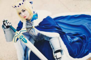Fate Grand Order Cosplay Saber Pendragon by Artoria Grey Cosplay
