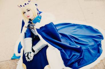 Fate Grand Order Saber Pendragon Cosplay by Artoria Grey Cosplay