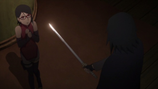 Sarada meets Sasuke