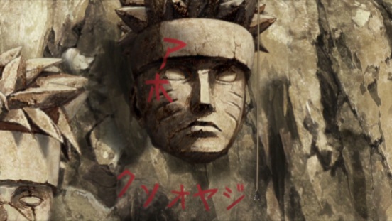Boruto draws on Naruto's face